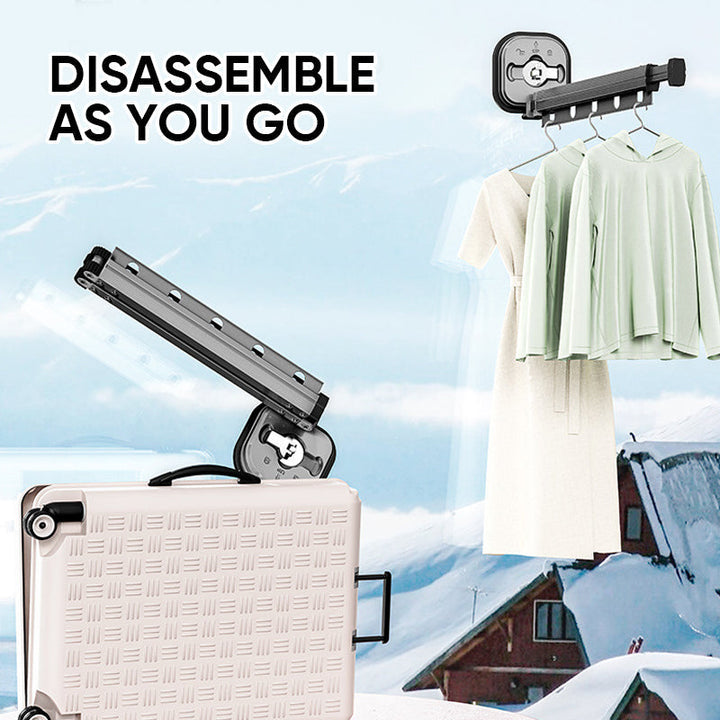 Wall-Mounted Foldable Clothes Drying Rack with Suction Cup | Stornfield