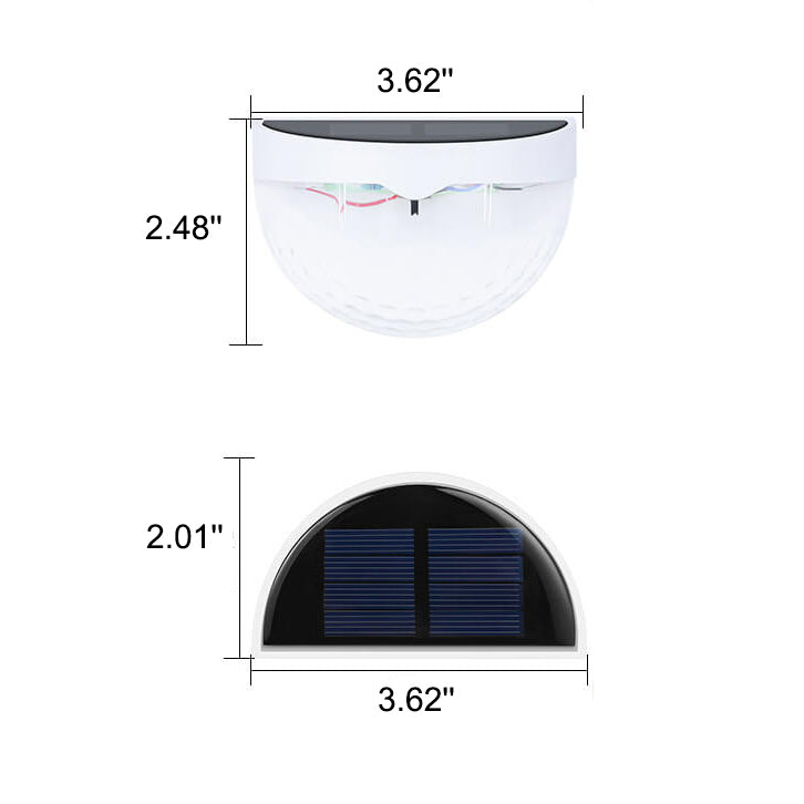 Solar Semi Circle Outdoor Waterproof Light Shadow Fence Wall Sconce Lamp | Stornfield
