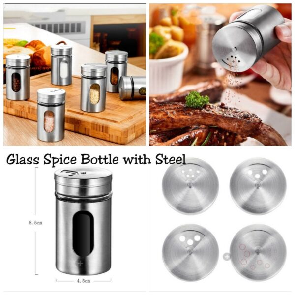 Stornfield Stainless Steel Spice Jar with Rotate Cover