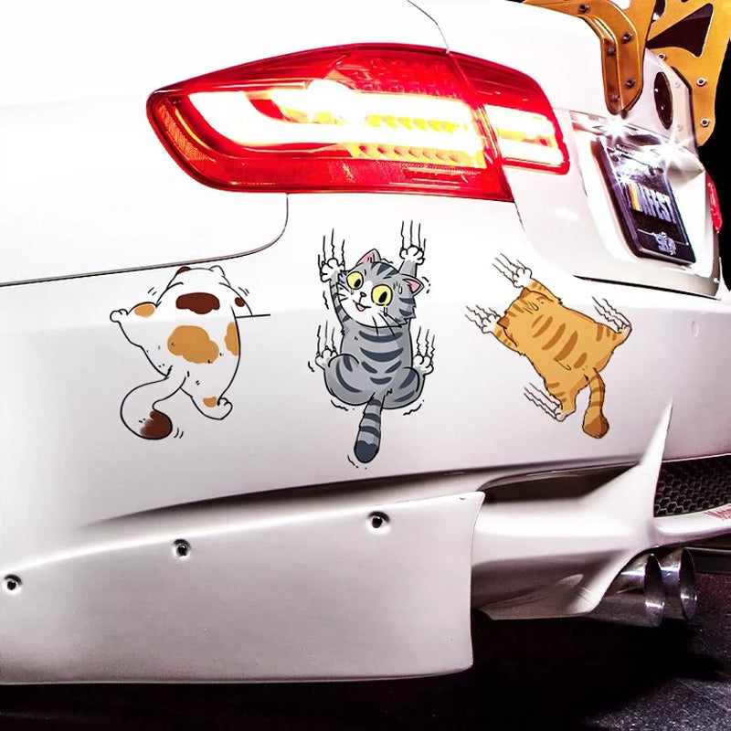 Cute Cat Cartoon Decal Car Stickers, 3 pcs | Stornfield
