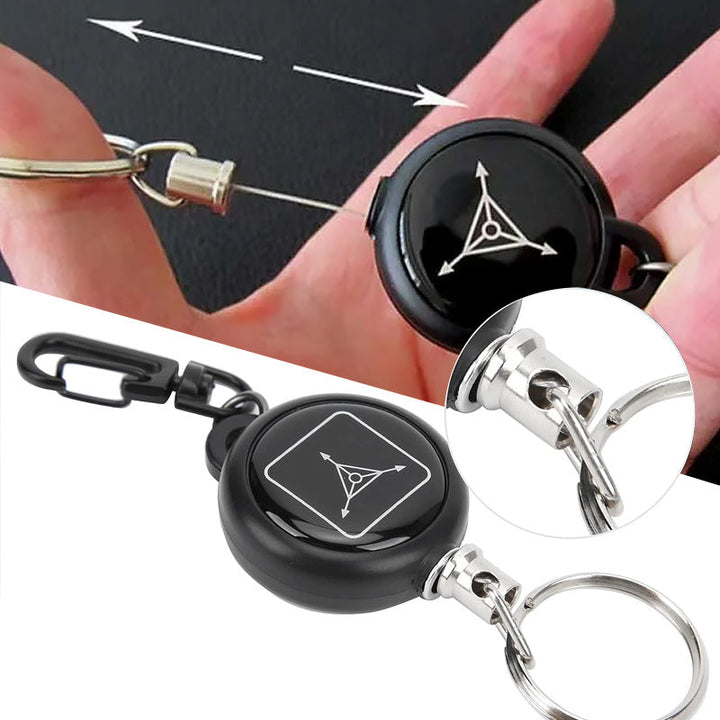 Keychain with retractable wire rope (3 pieces) | Stornfield