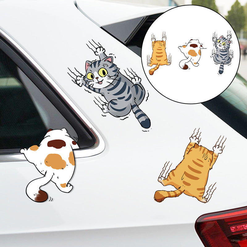 Cute Cat Cartoon Decal Car Stickers, 3 pcs | Stornfield