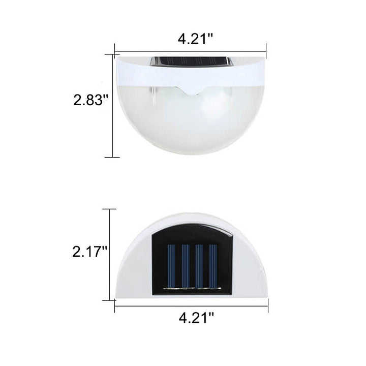 Solar Semi Circle Outdoor Waterproof Light Shadow Fence Wall Sconce Lamp | Stornfield