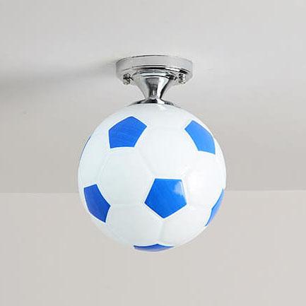Stornfield | SportLume Creative Ceiling Light | Basketball & Football Design | Semi-Flush Mount | Glass Lamp