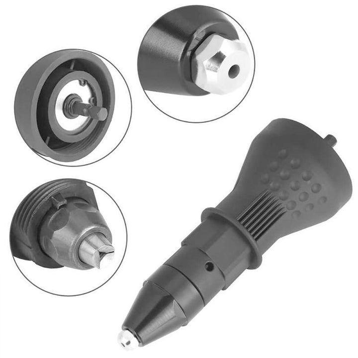 Removable rivet gun drill adapter | Stornfield