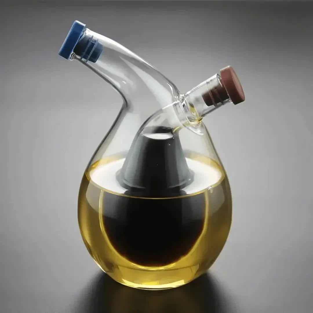 Stornfield | Oil & Vinegar Dispenser – Double Glass Bottle for Stylish Serving & Storing