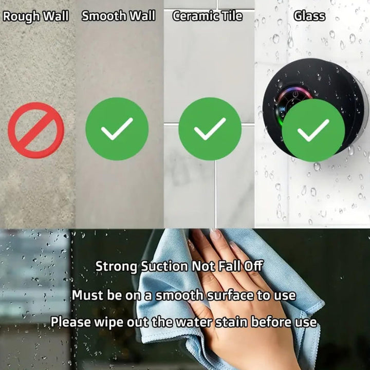 Mini Bluetooth Shower Speaker With LED Light | Stornfield
