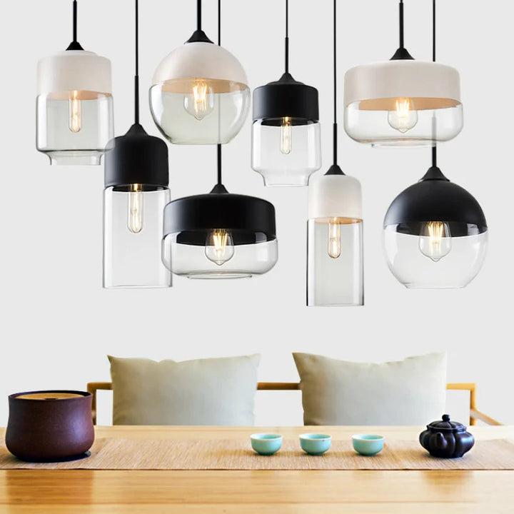 Stornfield | EternaGlow Glass and Wood Pendant Light | Elegant Design for Your Home