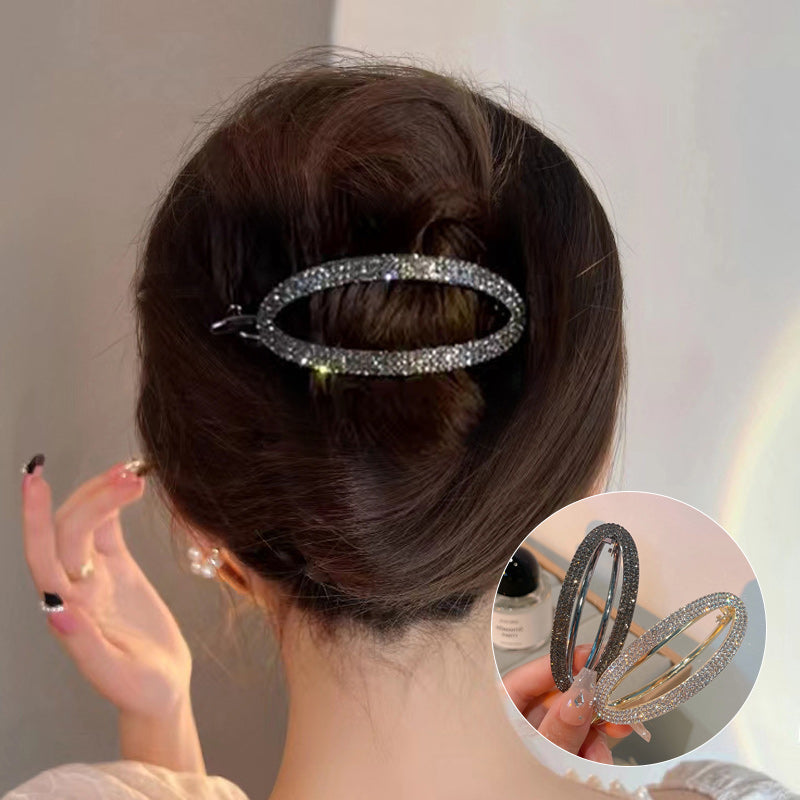 Sparkling Curved Minimalist Hair Buckle | Stornfield