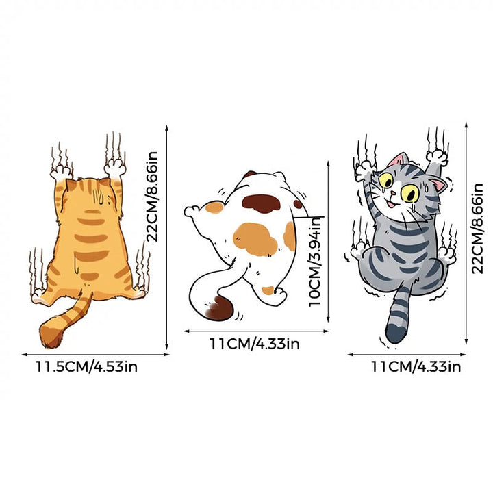 Cute cat comic stickers for cars | Stornfield