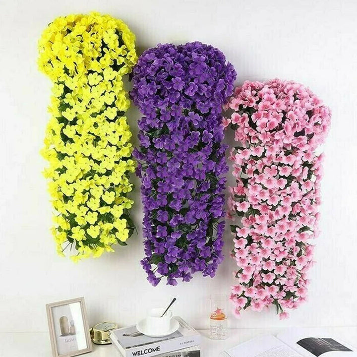 Purple simulated hanging basket | Stornfield