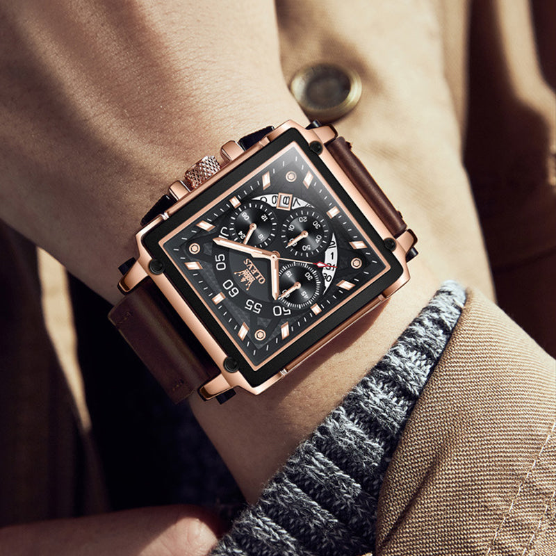 Olevs® Luminous Luxury Square Business Automatic Mechanical Watch | Stornfield