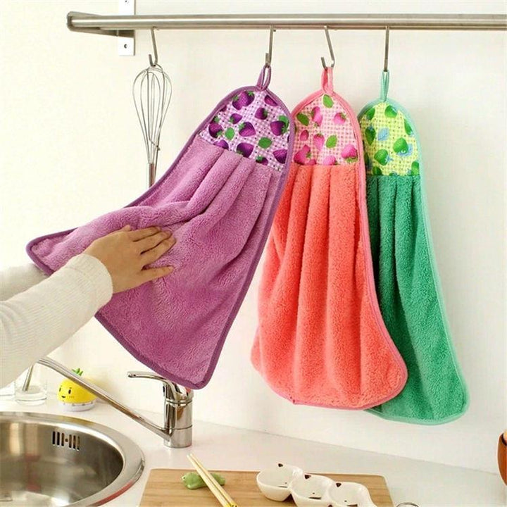 Hanging Kitchen Towel Small Soft Dish Towel Cloth for Kitchen Bathroom Use Stornfield