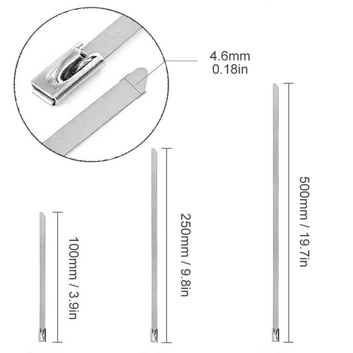 Multipurpose Metal Cable Ties (100 PIECES) | Stornfield