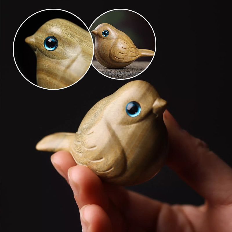 Oiseau sculpté en bois fait main Stornfield