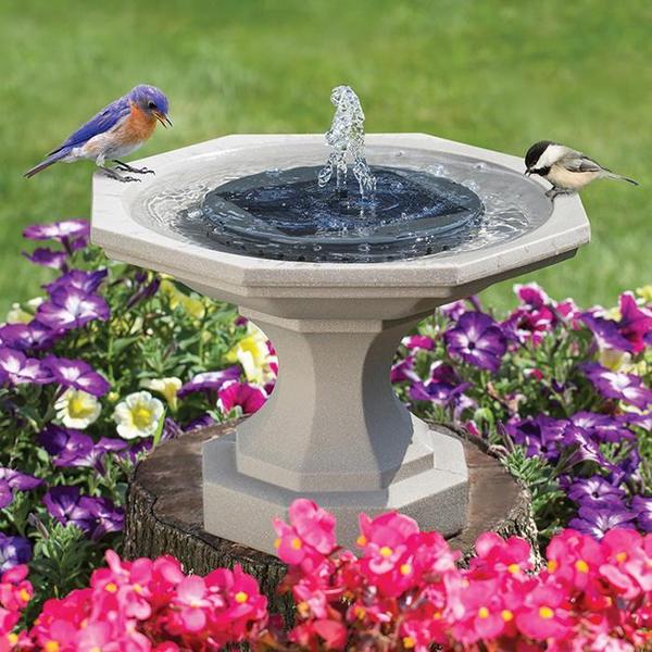 Stornfield | Solar Bionic Fountain for Gardens Birth Bath for Floor / Ground
