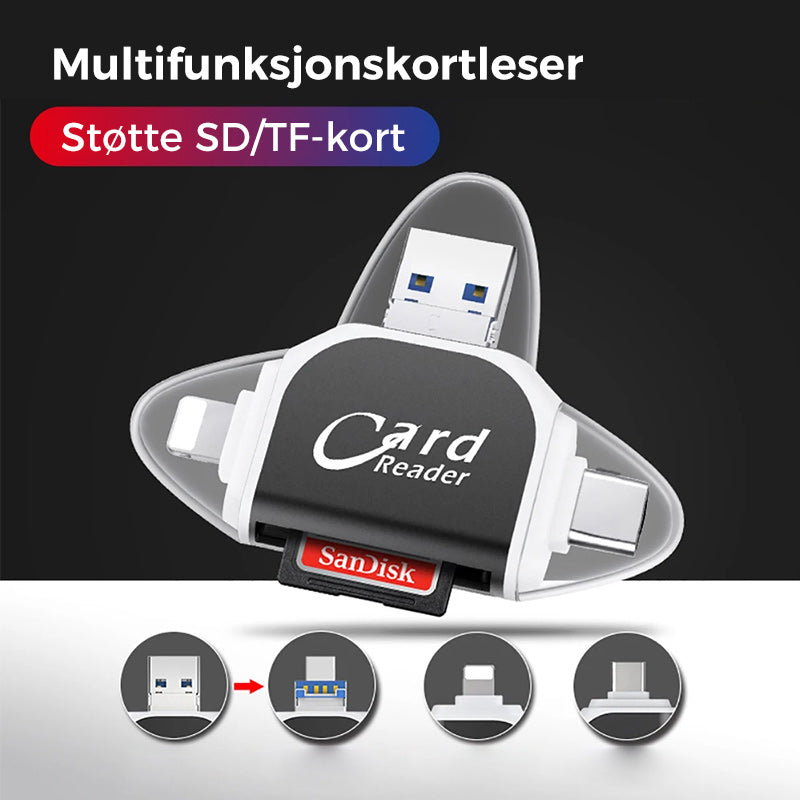 Multi-Port 4-in-1 Universal SD TF Card Reader | Stornfield
