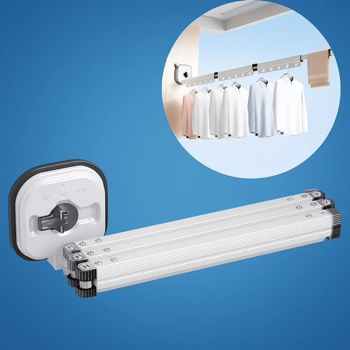 SpaceEase | Foldable Clothes Hanger – Retractable Wall Rack – Stainless Steel – Ideal for Small Spaces Stornfield