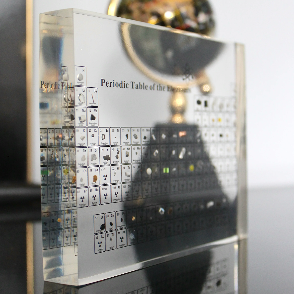 Illuminated Periodic Table with Real Elements - Elementa | Stornfield