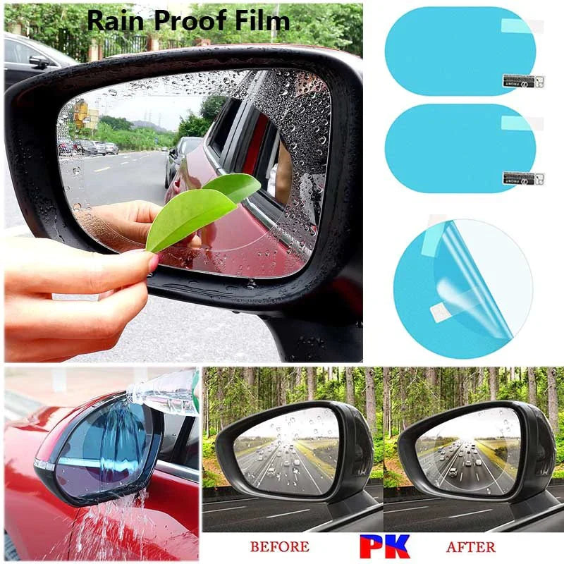 2 pcs Rainproof Car Side Mirror Sticker Stornfield