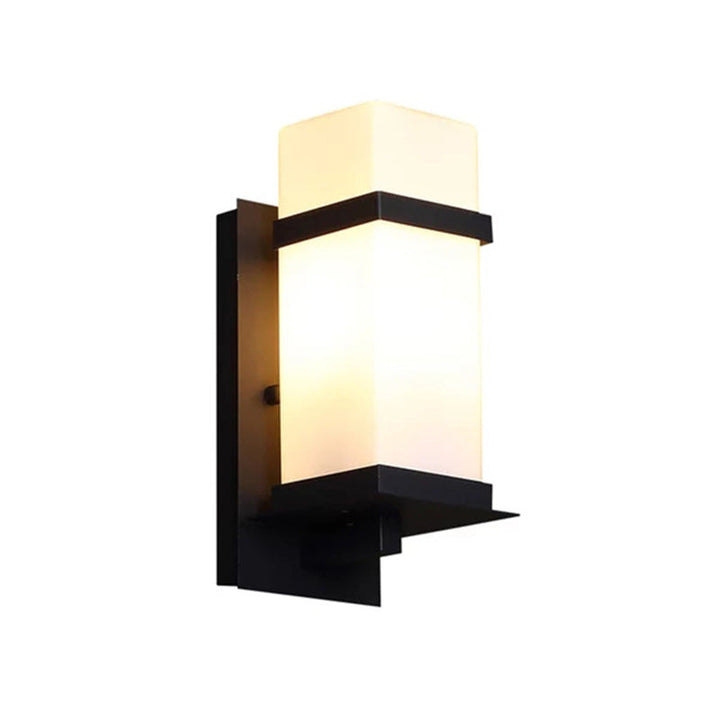 Modern Chinese Square Outdoor Waterproof 1-Light Wall Sconce Lamp | Stornfield