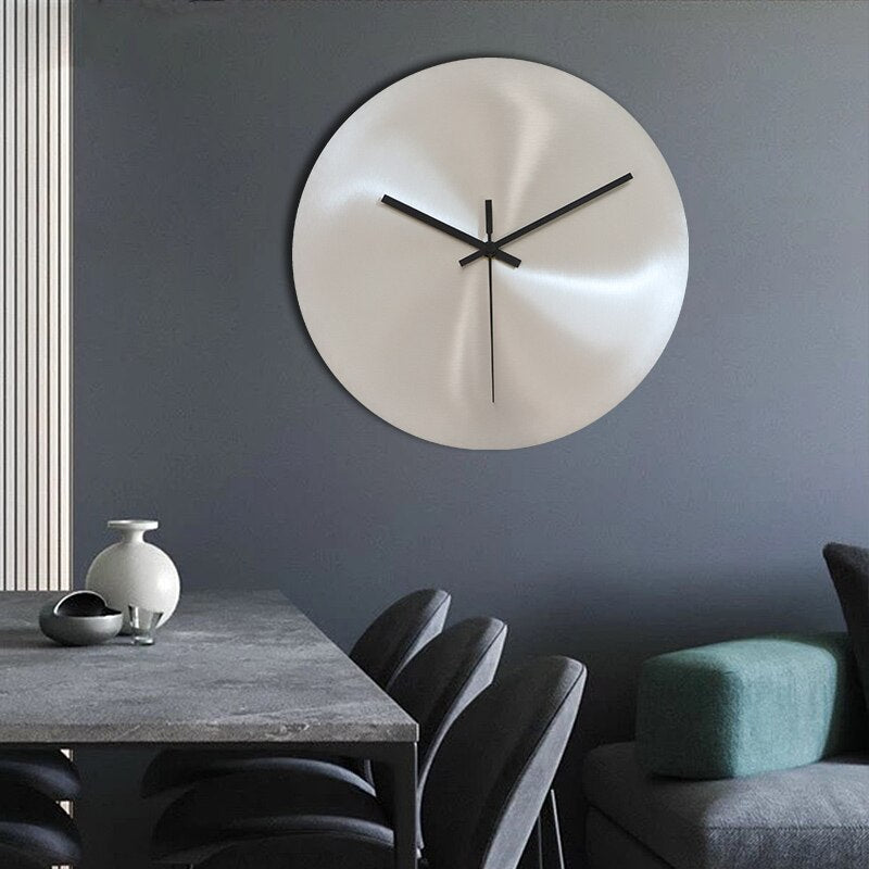 TijdStaal Wall Clock – Modern Stainless Steel Clock with Sleek Design and Large Numbers | Stornfield