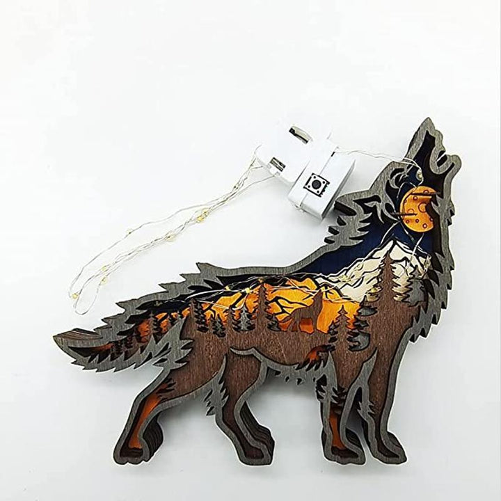 3D Hollow Wooden Forest Animal Ornament | Stornfield