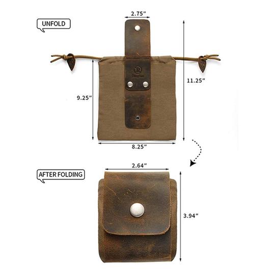 Dimoohome™ Leather and canvas bushcraft bag | Stornfield