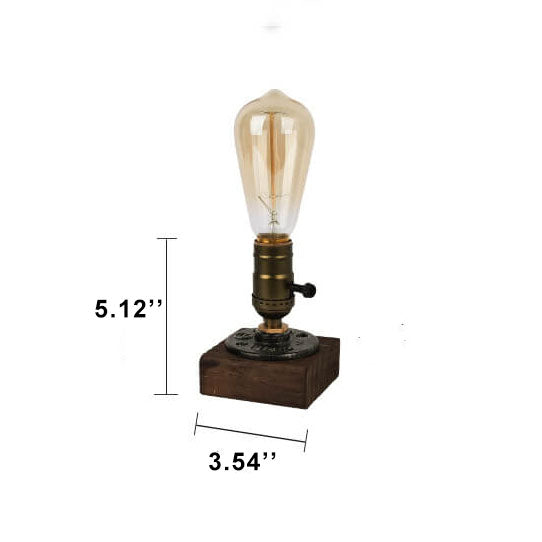 Stornfield | Industrial Vintage Iron 1-Light Bulb Table Lamp