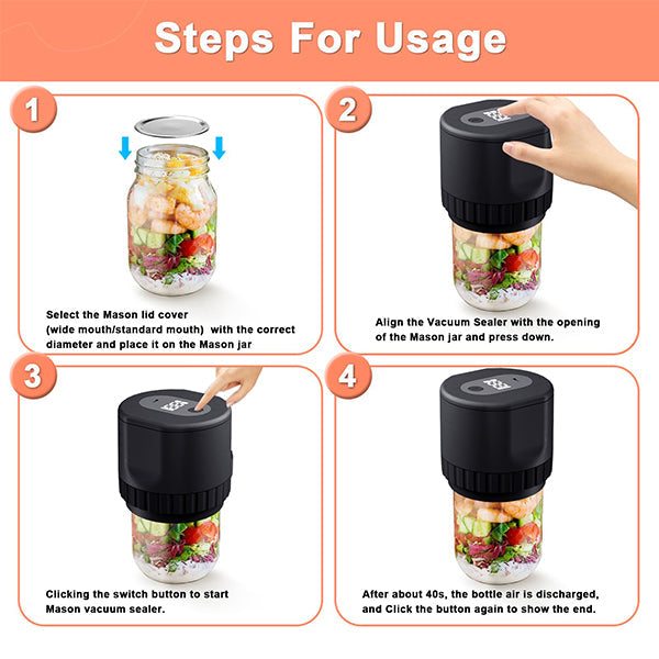 Electric Vacuum Sealer For Mason Jars | Stornfield