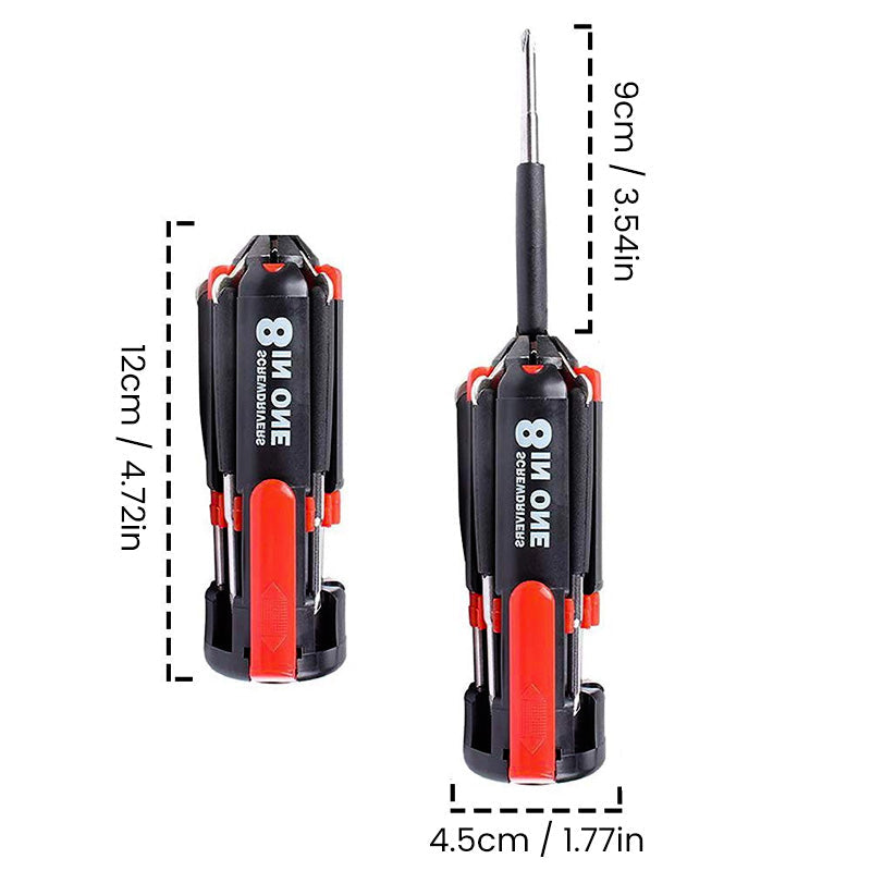 8-in-1-screwdriver with LED flashlight | Stornfield