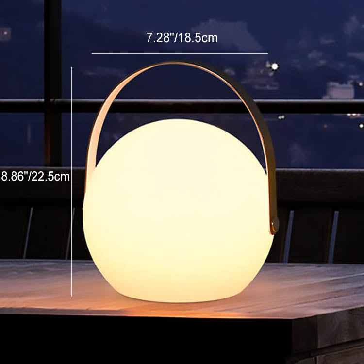 Modern Simplicity Plastic Round Square Hand LED Table Lamp For Outdoor Patio | Stornfield