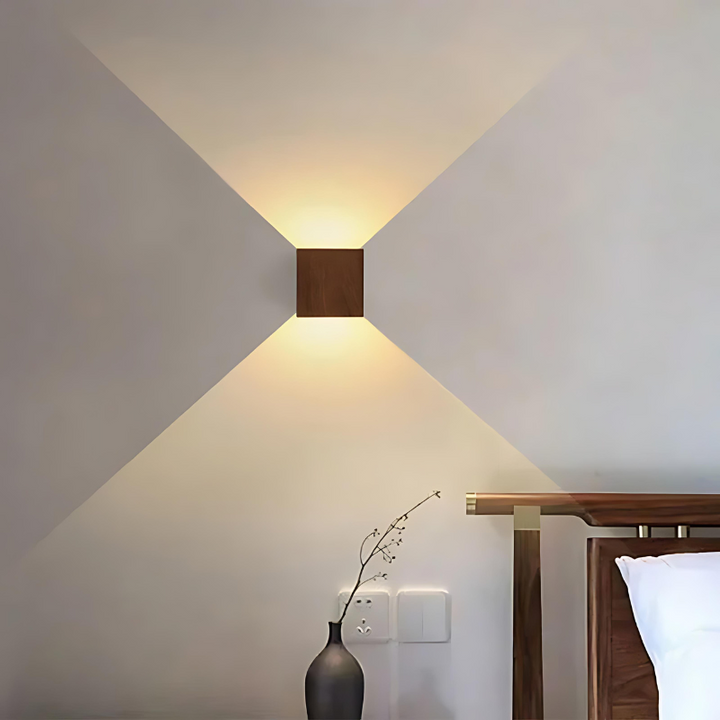 Stornfield | NordiLume | Scandinavian Wooden Square Wall Lamp