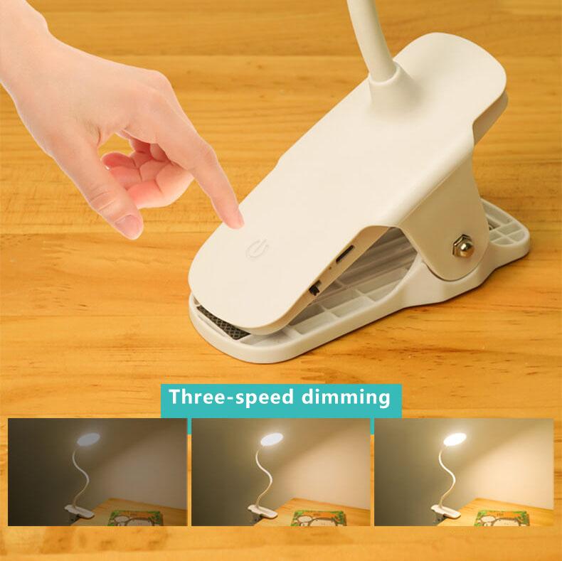 Stornfield | Simple Clip-On Rechargeable LED Desk Lamp Eye Protection Night Light
