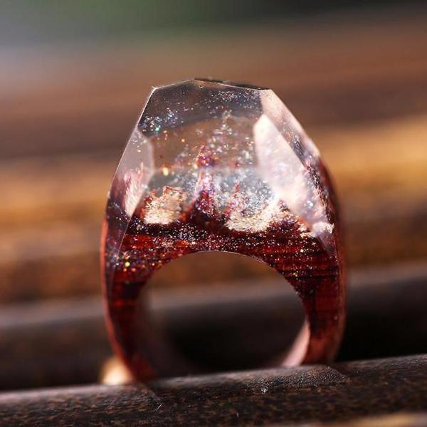 Quanta - Falling snow resin ring | Stornfield