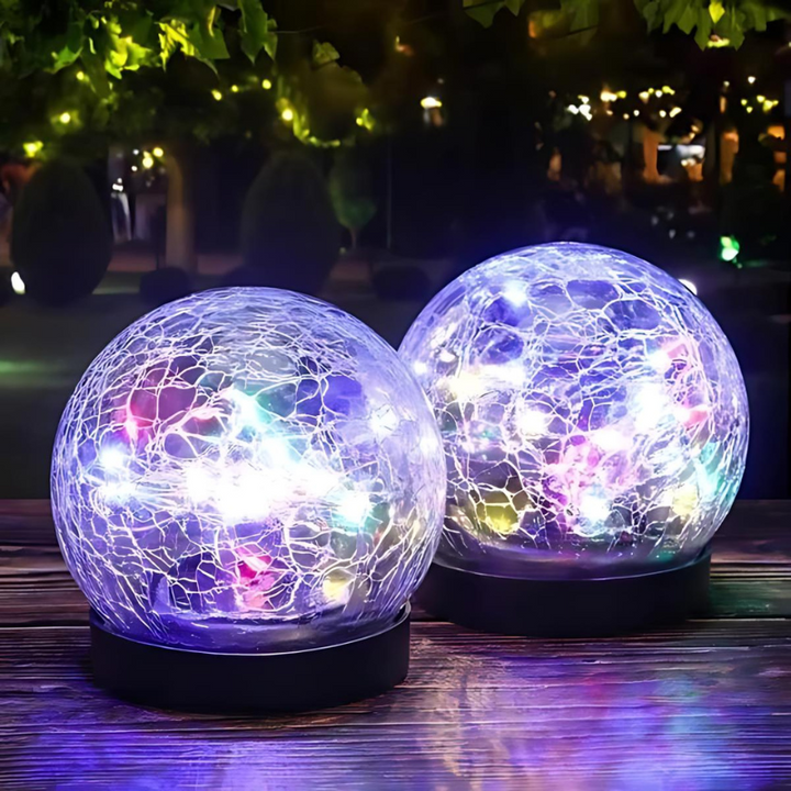 Waterproof solar LED outdoor light with charming floral pattern | Stornfield