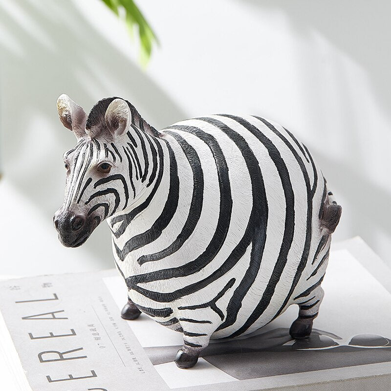 Modern Cute Zebra Resin Figurines | Stornfield