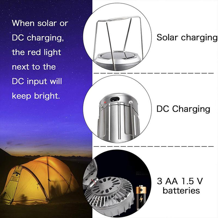 Outdoor LED Camping Light with Fan | Stornfield