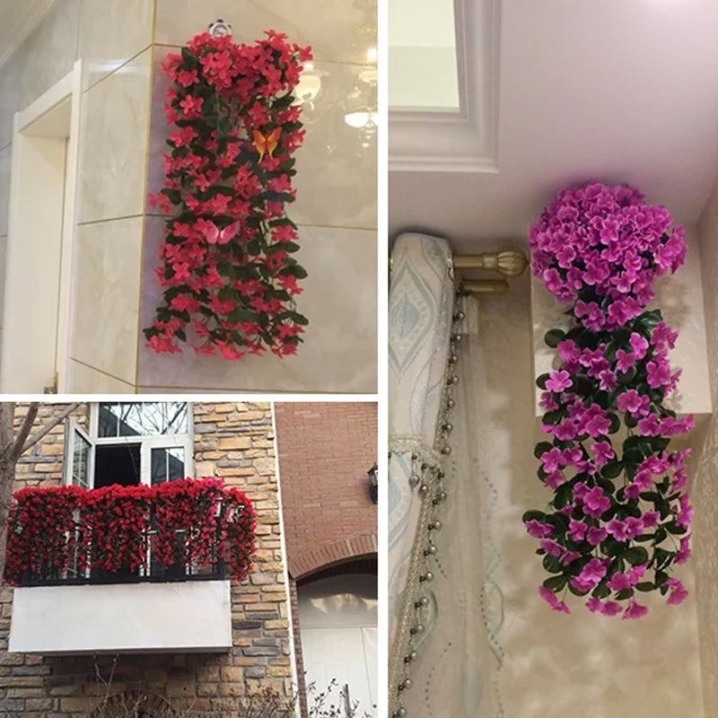 Purple simulated hanging basket | Stornfield
