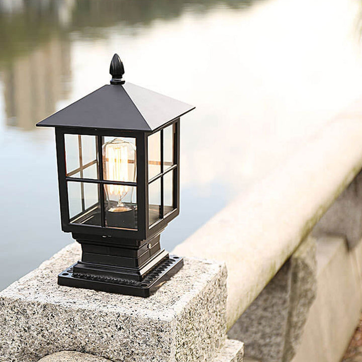 European Outdoor Column Lantern Waterproof  Rustproof 1-Light Patio Light | Stornfield