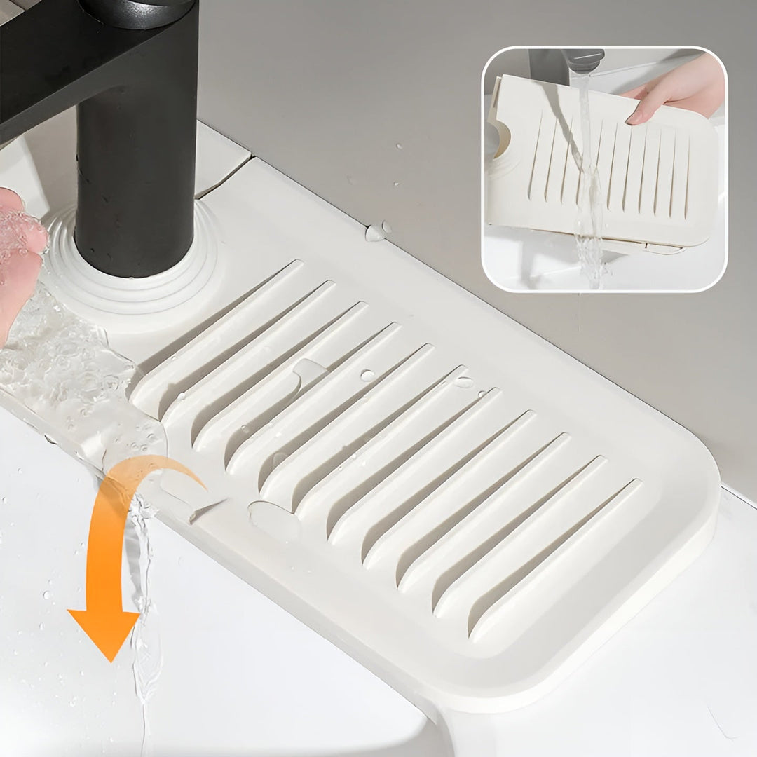 Silicone splash guard for faucet – Practical drip mat | Ideal for kitchen & bathroom | Stornfield