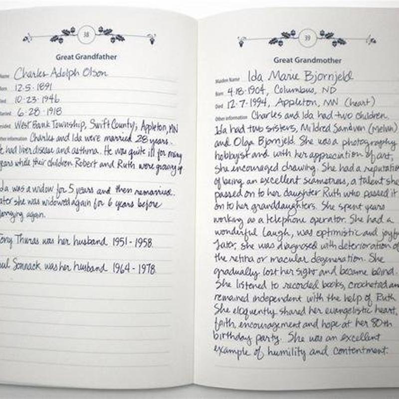 Family Tree Notebook - Memories Of Ancestors | Stornfield