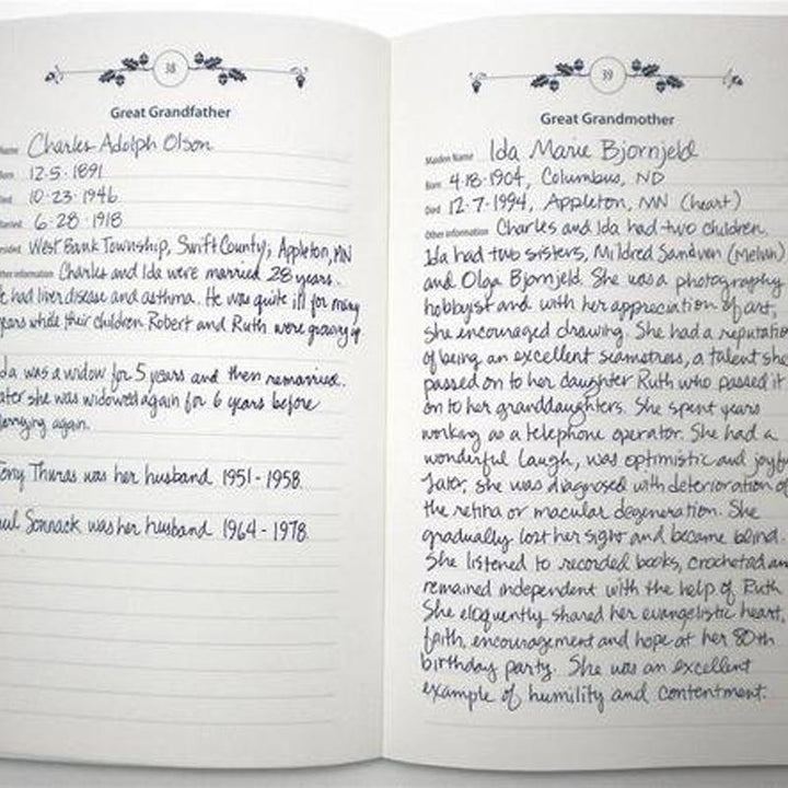 Family Tree Notebook - Memories Of Ancestors | Stornfield