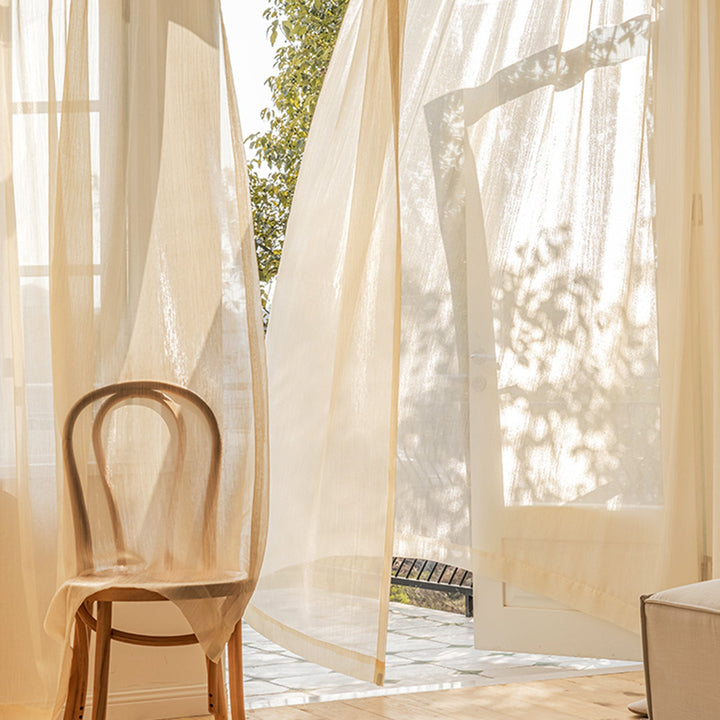 Transparent Linen Curtains, Light and Modern for Living Room | Stornfield
