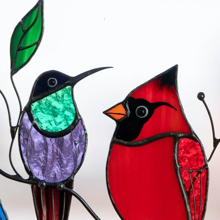 Birds Stained Glass Window Hangings 🐦 | Stornfield