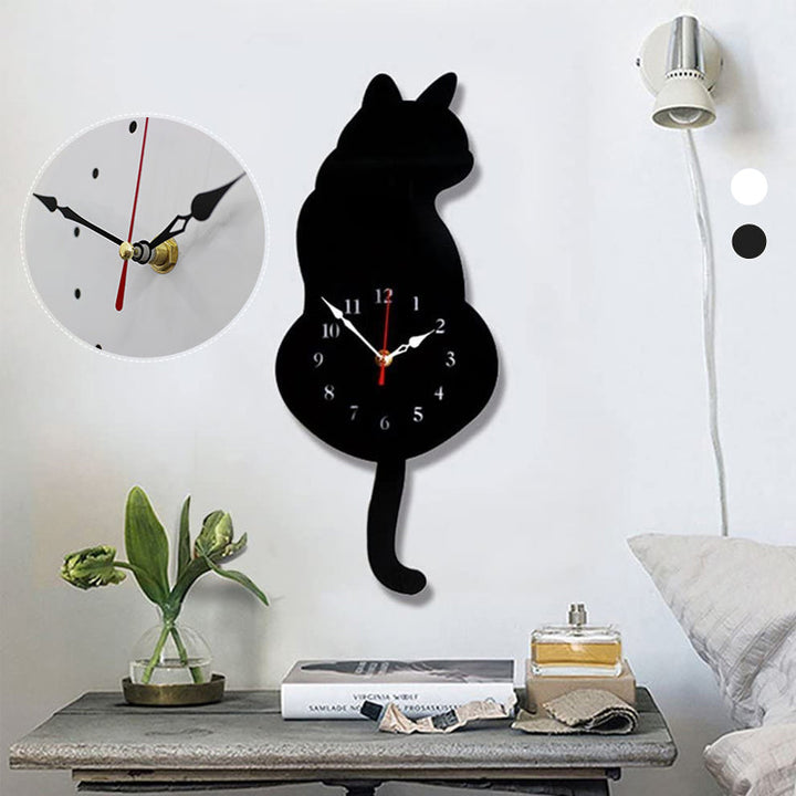 Nordic Cat Wagging Tail Wall Clock | Stornfield