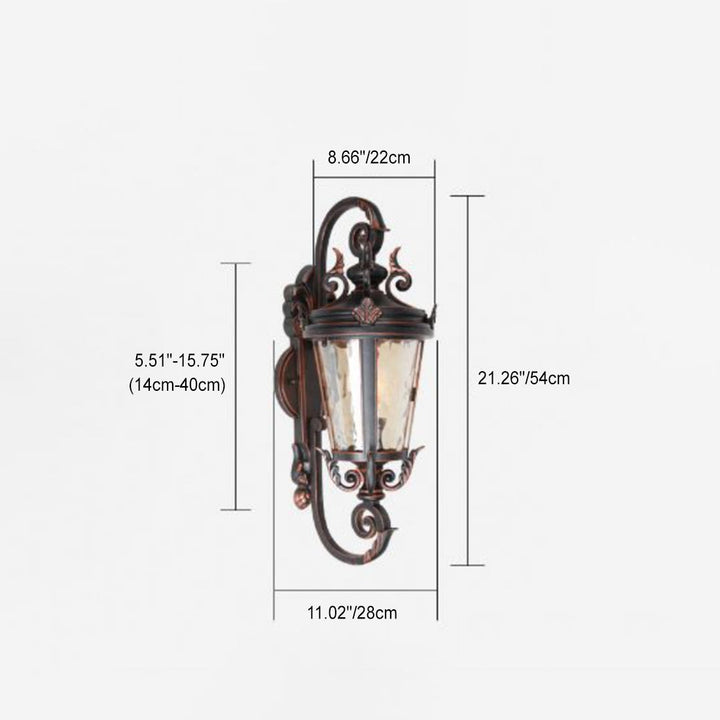 Traditional European Waterproof Aluminum Glass Cylinder 1-Light Wall Sconce Lamp For Outdoor Patio | Stornfield
