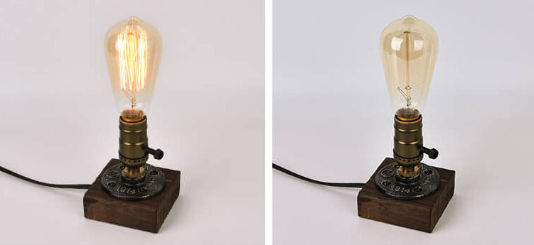 Stornfield | Industrial Vintage Iron 1-Light Bulb Table Lamp