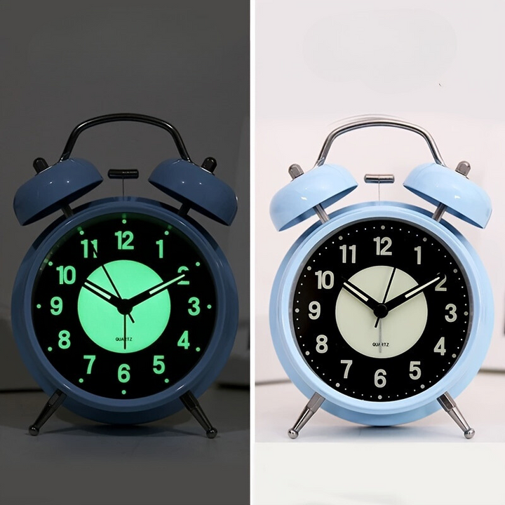 Stornfield | LuminousTime - Elegant Metallic Alarm Clock with Soft Lighting for Peaceful Mornings and Evenings