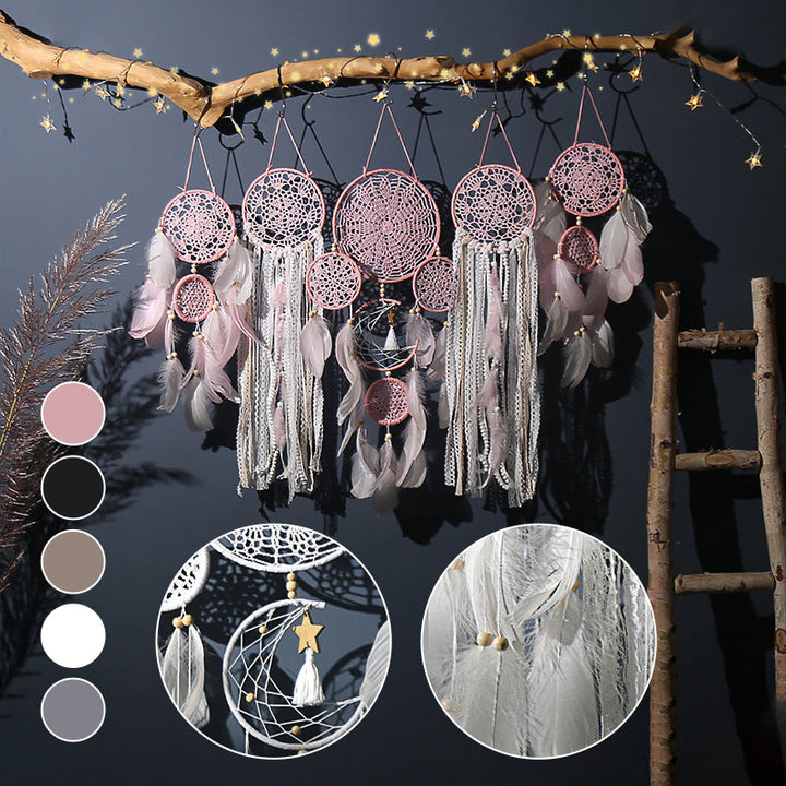 Dreamcatcher moon and stars hang above the bed (5 PCS) Stornfield